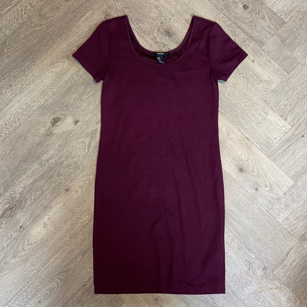 Burgundy Forever 21 Dress
